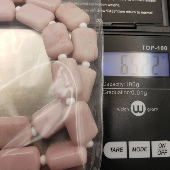 Pastel Lavender 9.5" Chicklet Solid Glass Tile Link Necklace - Picture 7 of 8